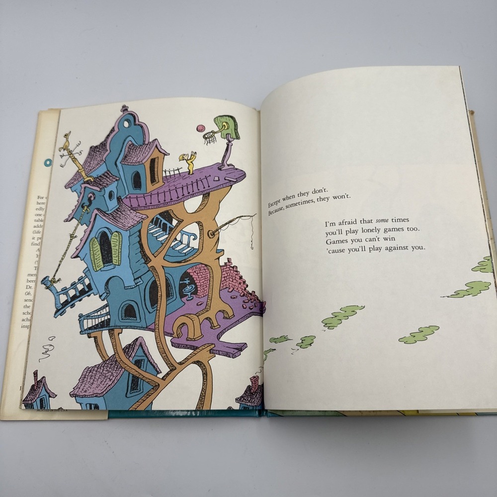 Vintage 1990 "Oh, the Places You'll Go!" By Dr. Seuss 1st Ed. Hardcover Book EUC - Picture 4 of 9